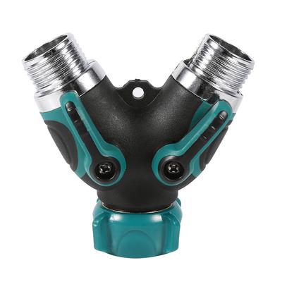 1 pz NPT3/4" Deviatore a 2 vie per tubo da giardino per impieghi gravosi a forma di Y Valvola Adattatore connettore tubo acqua