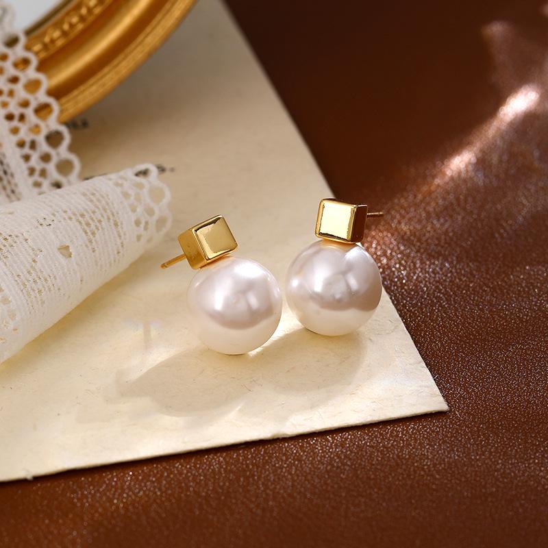 

Жіночі сережки преміум-класу з перлами та цирконами - Срібний дизайн з покриттям справжнім золотом для літа