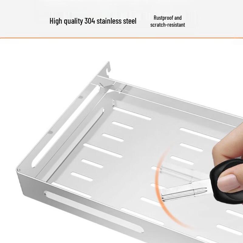 Bieying 2-stöckiges Edelstahl-Küchenregal für die Arbeitsplatte