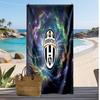 Asciugamano da Spiaggia Stampato Juventus FC Asciugamano Morbido ad Asciugatura Rapida Coperta da Spiaggia Rettangolare Grande Portatile per Viaggi Piscina