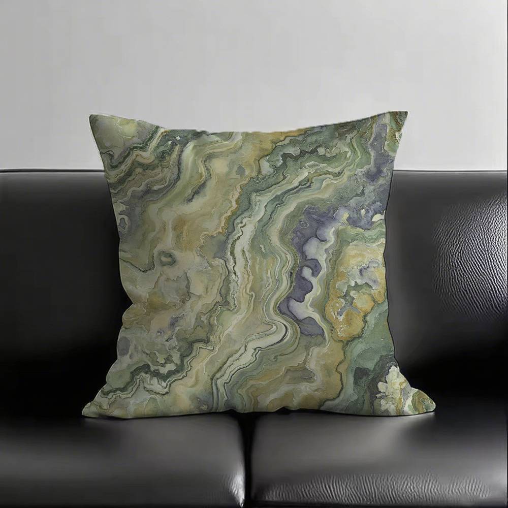 1pc Marble Pattern Pillow Case Fashion Square Pillowcase Bedroom Sofa Room Ins Decoration Leisure