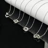 New Double Ring Necklace Women'S Jewelry Pendant French Zircon Clavicle Chain Premium Niche