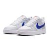 Nike Court Borough Anti Slip Wear Resistant Low Top Kids' Skateboarding Shoes White Blue Sneakers DV5456-125