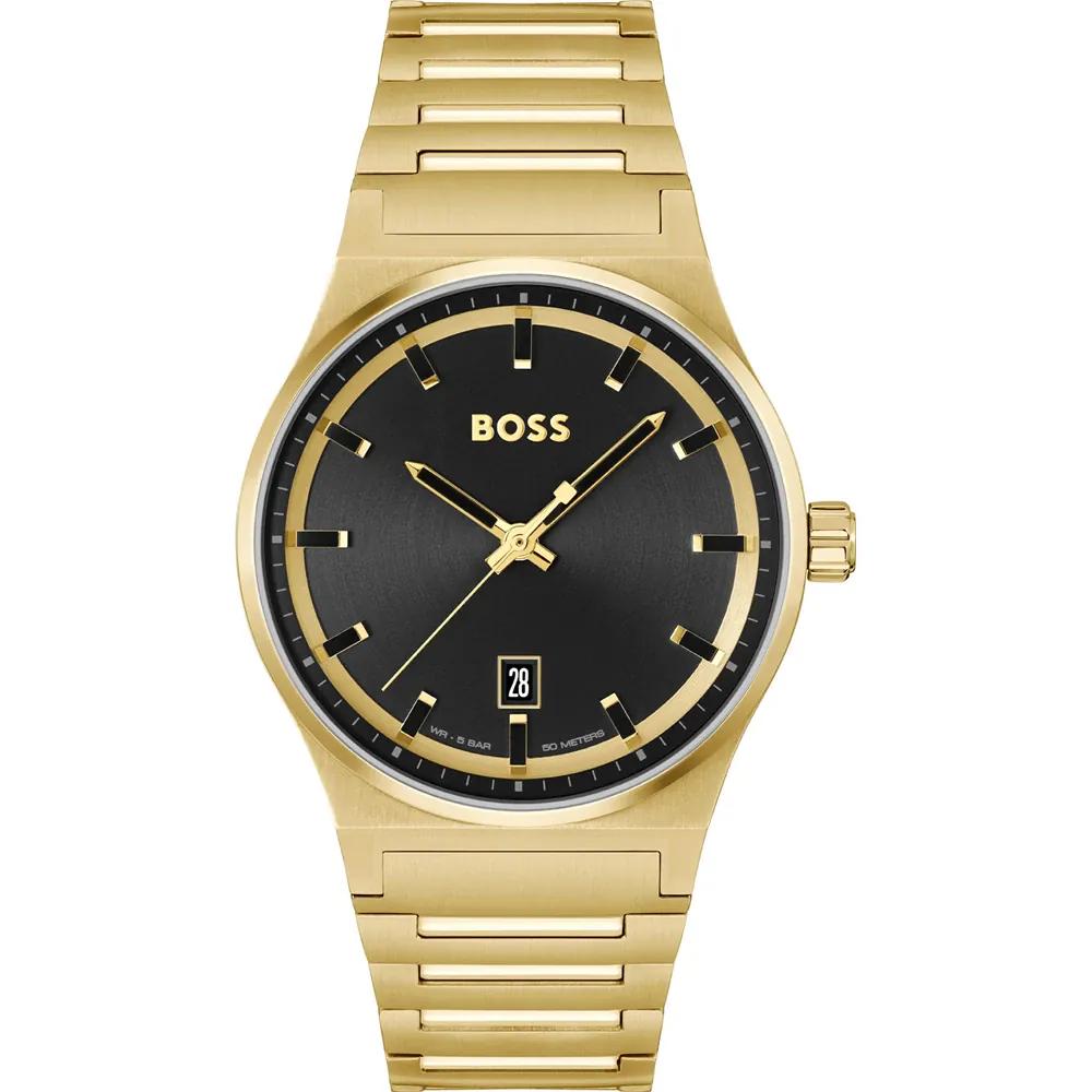 BOSS Candor Black Dial Gold Stainless steel Gents Quartz Watch 1514077 чёрный