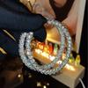 Luxury Rhinestone Hoop Earrings: Simple, Fashionable, and Exaggerated Design for Women