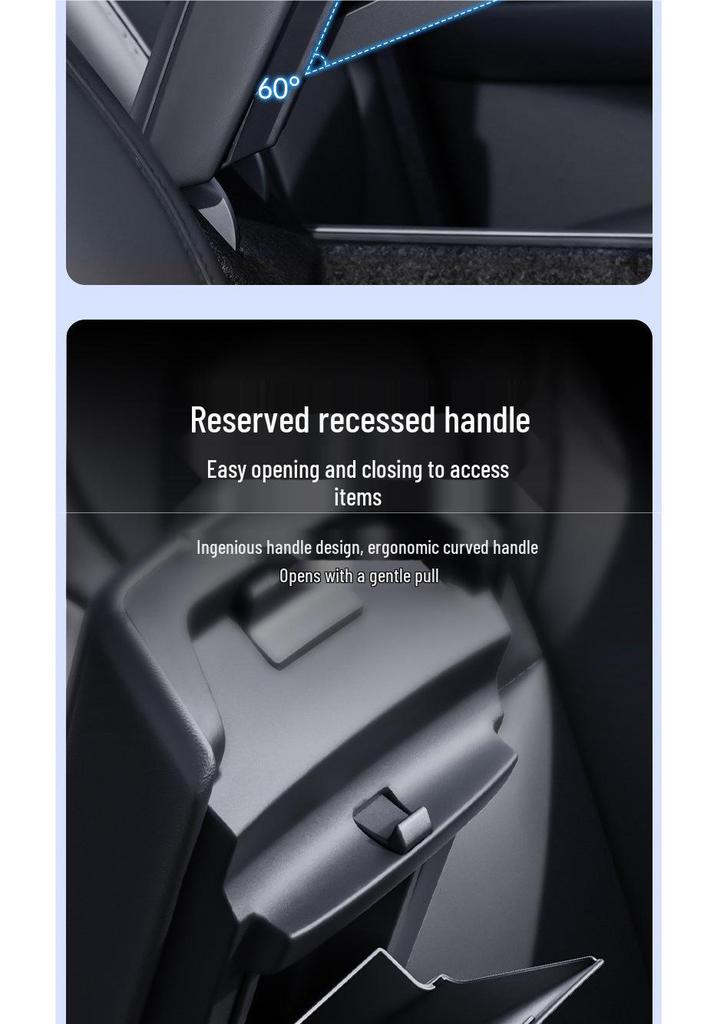 Tesla Model 3/Y Mittelkonsolen-Privatsphären-Aufbewahrungsbox Armlehnen-Organizer YL Modifizierte Zubehörteile
