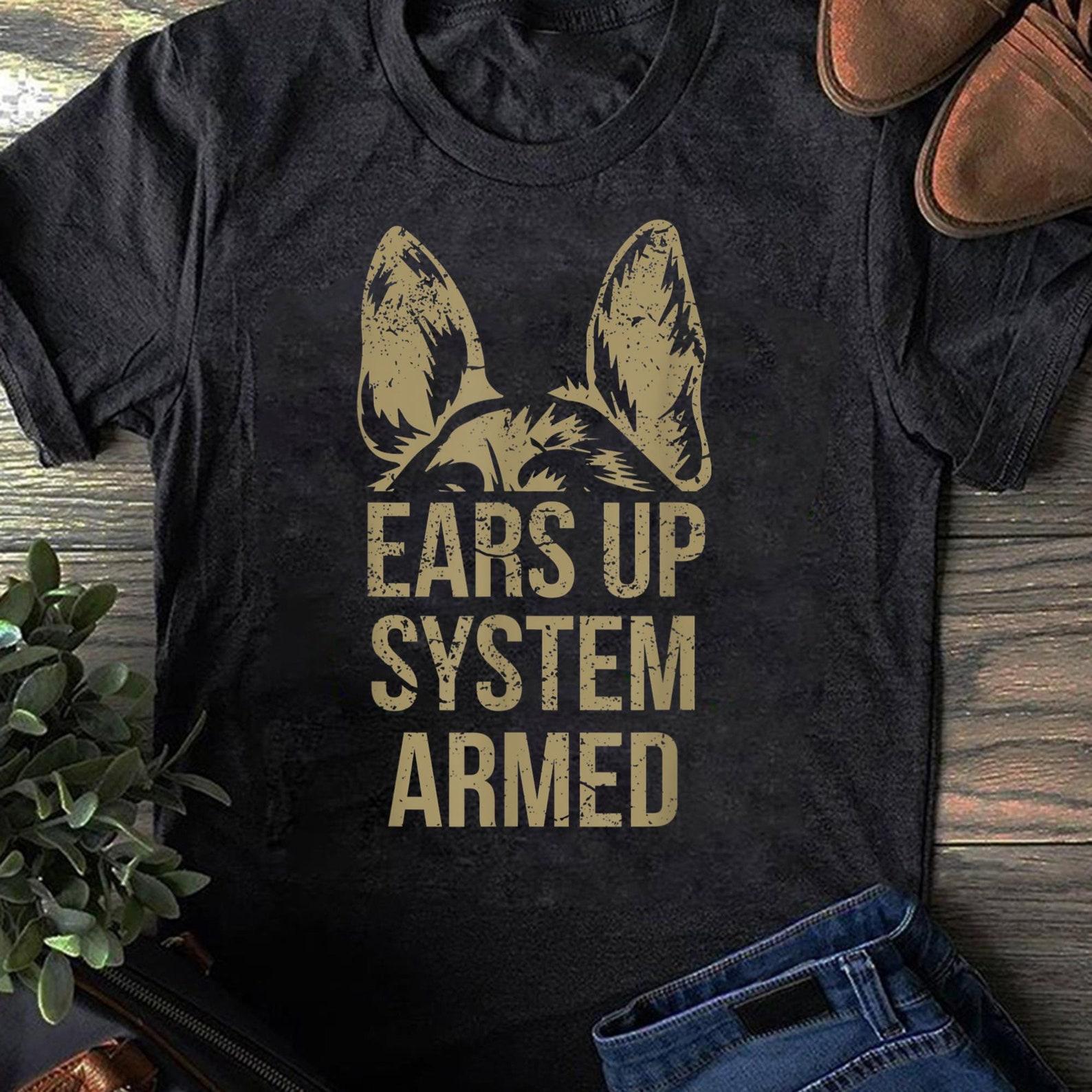 German Shepherd Ears Up T-Shirt: Dog Lover Gift XL