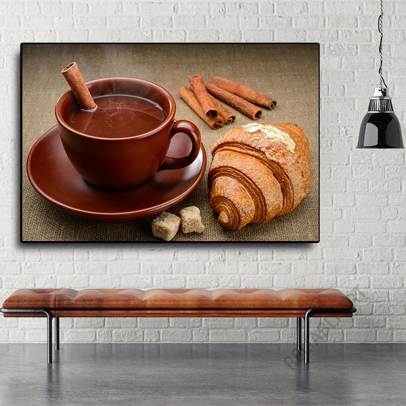 Hot Chocolate Drink HD Pictures Canvas Painting Chocolate Coffee Posters Prints for Coffee Shop Wall Decor Cuadros