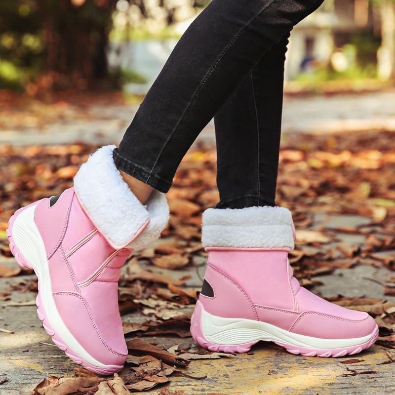 35-42 Winter Women's Large Size Snow Boots High-top Thick Plush Outdoor Waterproof Women's Boots