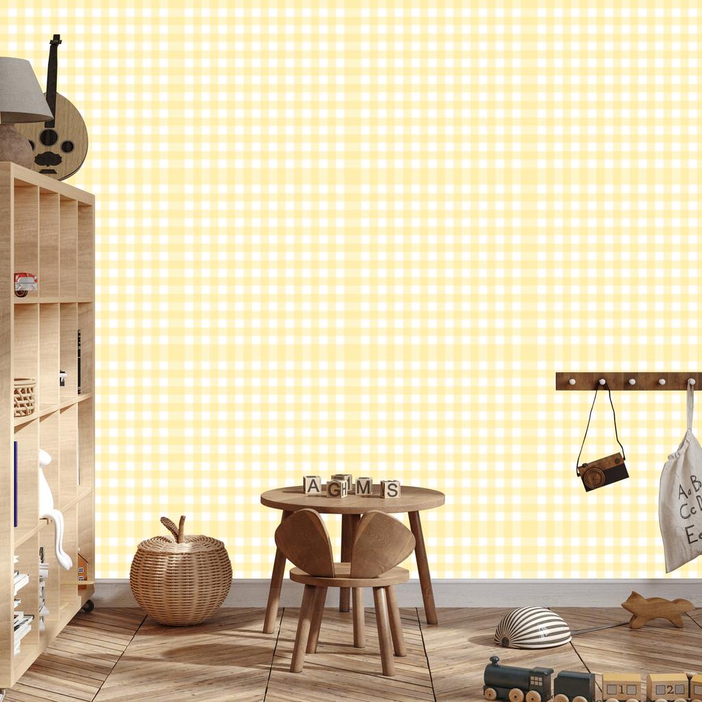 Wallpaper Fabric Pattern Cream and White for Living Room and Bedroom 50x1000