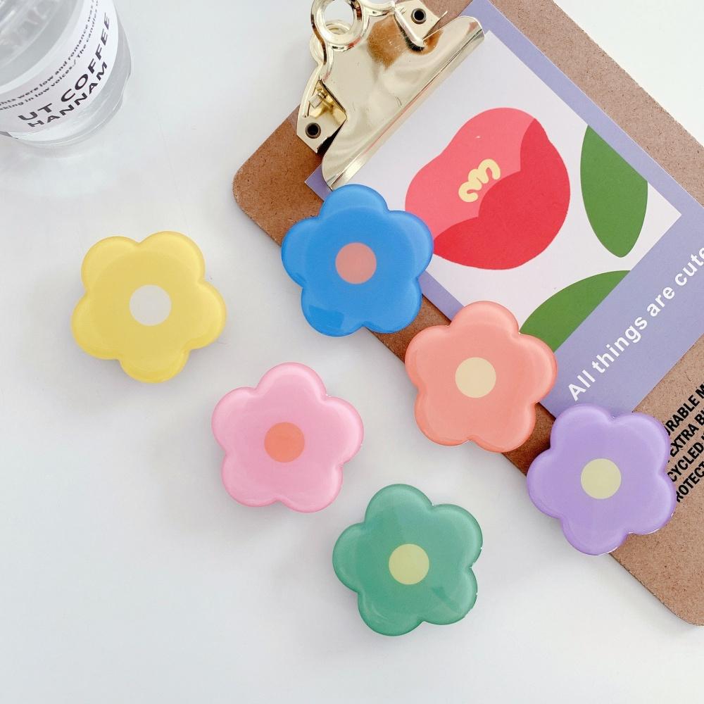 Ins Drip Glue Elegant Flower Air Cushion Mobile Phone Stand with Scalable Lazy Bracket For iPhone 17 Samsung Xiaomi phone Mount