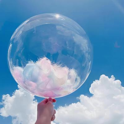 Sac Taske Clear Balloons, Bobo Balloons, Transparent Balloons for Birthdays, Weddings, and Parties (16cm X 80 Pcs)