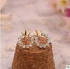 S925 Silver Needle Rhinestone Crown Earrings - Stylish Korean Fashion for Women