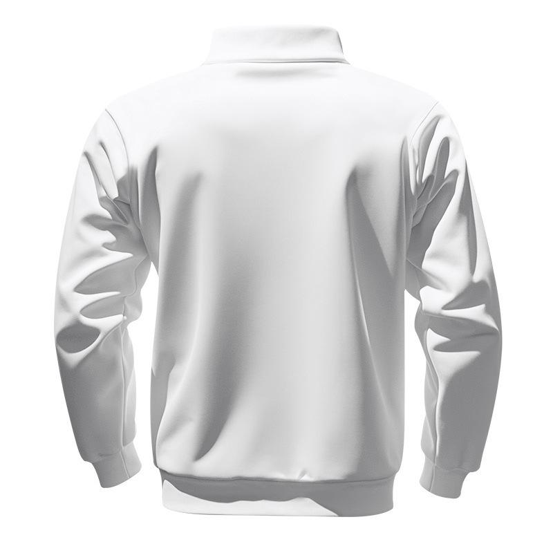 Men's Winter Heavyweight Velvet-Lined Loose-Fit Stand Collar Pullover Hoodie