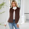 9 Women's Hot-selling New Imitation Fur Collar Vest Jacket Sleeveless Vest