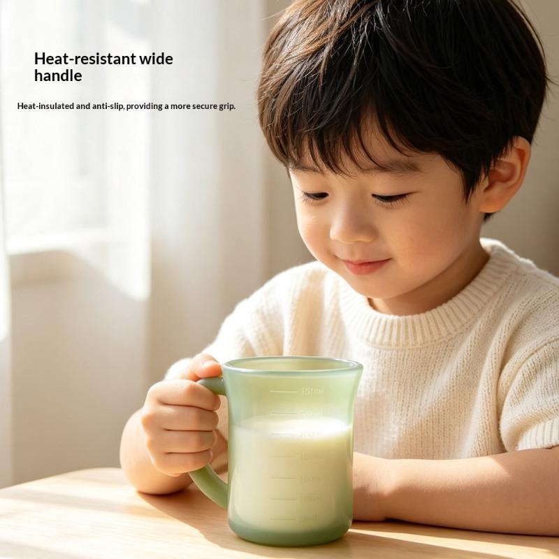 Silicone Graduated Cup, Silicone Water Cup And Measuring Cup, Anti-Drop Water Cup, Outdoor Water Cup, Visible Dual-Scale Liquid