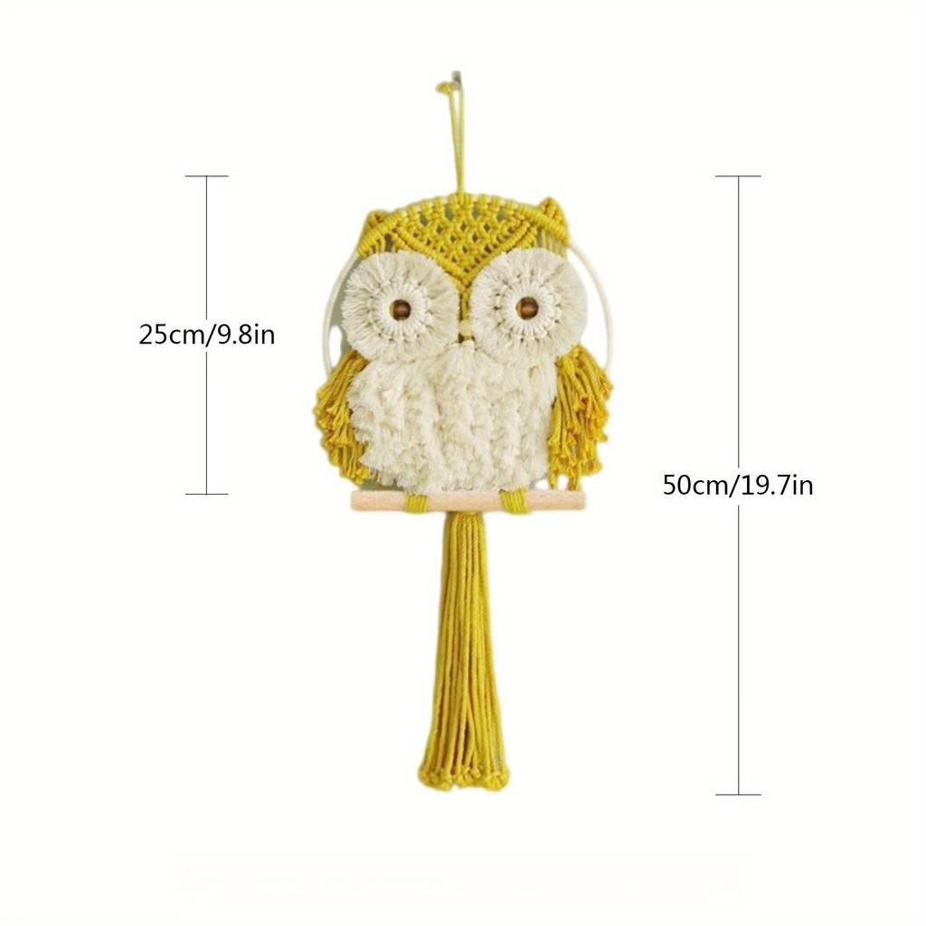 1pc Creative Home Wall Decor Tapestry Wall Decor Hand-woven Owl Tapestry Suitable for Gifts to Friends and Family