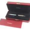 Excellent Cartier Ballpoint Pen Santos De Cartier Silver Gold Used