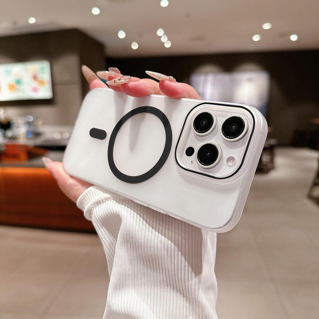 Ultradünne Hartplastik Matte Kabellose Ladehülle Für iPhone 11 13 16 Pro Max 14 15 12 Transparent Magnetische Magsafing Hülle