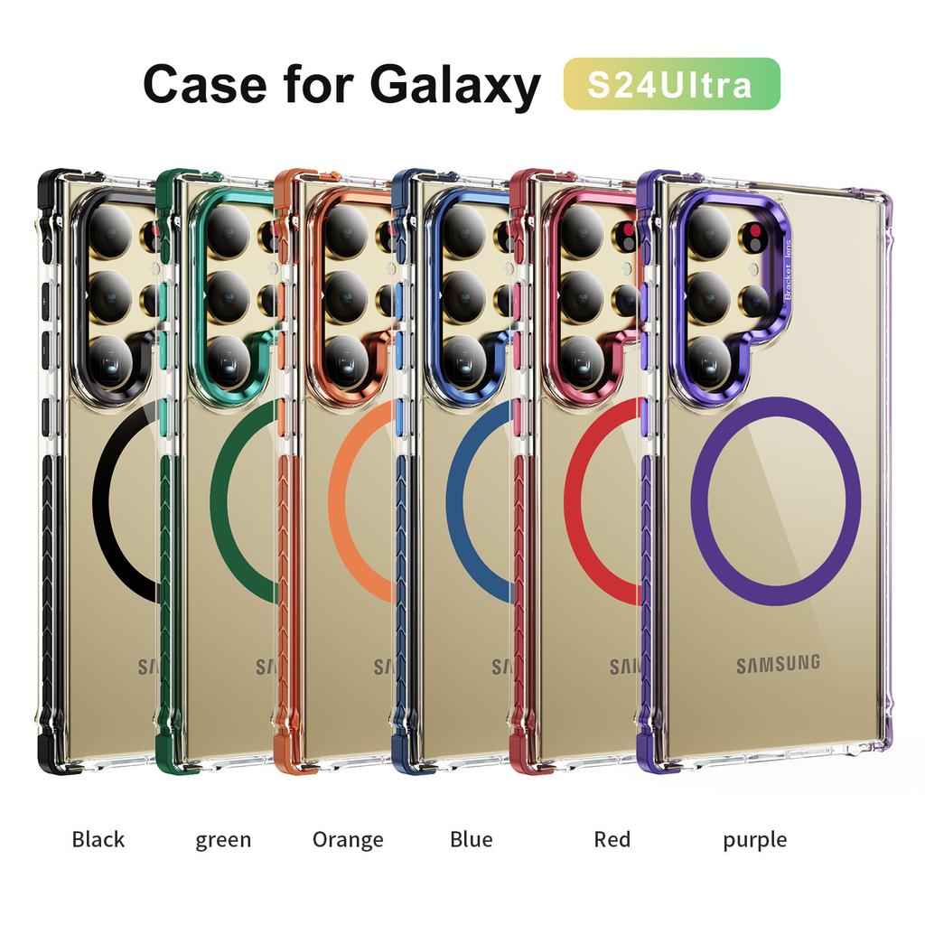 Suitable for Samsung S25 Ultra Rainbow One High Magnetic Surrounding Phone Case A06 Lens Stand Anti Fall Protection Case