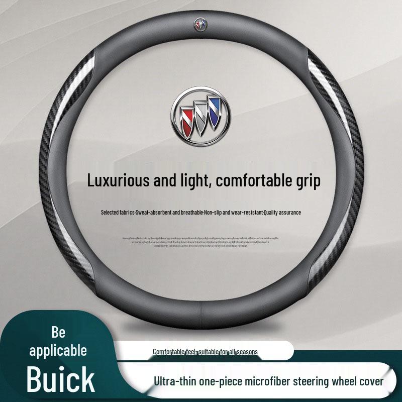 Buick Steering Wheel Cover - Genuine Leather for Envision, Regal, LaCrosse, Verano, GL6, Encore