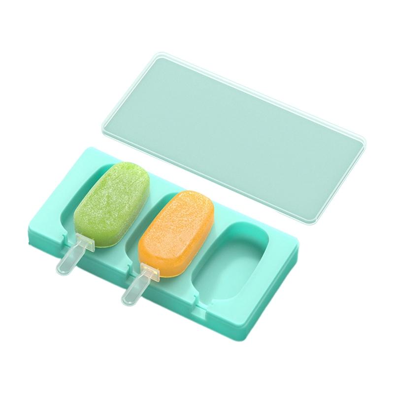 2 Cavities/3 Cavities Ice Cream Molds Silicone Ice for Pop Mold Ice Cream Maker Ice Cream Tray for Kitchen Party Hand Ma