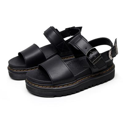 Sandali taglia grande donna popolari estivi nuovi europei e americani punta tonda tinta unita muffin suola morbida romani scarpe da spiaggia sandali platform