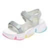 Summer sandals women's summer new rainbow bottom student casual sandals Velcro thick bottom transport