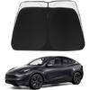 Model Y/3 2007-2026  Windshield Sun Shade For Te S-La 2025-2026 Model Y Juniper/2024 Model 3 Highland Front Window Sunshade Sun Visor 240T Shade
