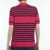 Admiral Golf Women's Classic Striped Knit Half Sleeve Polo Shirt ADLA451, Rose Pink