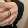 Tourmaline Pearl Natural Stone Ring for Women, Light Luxury Layered Wear, Niche Design, Index Finger Ring, High-End Beaded Accessory Ring