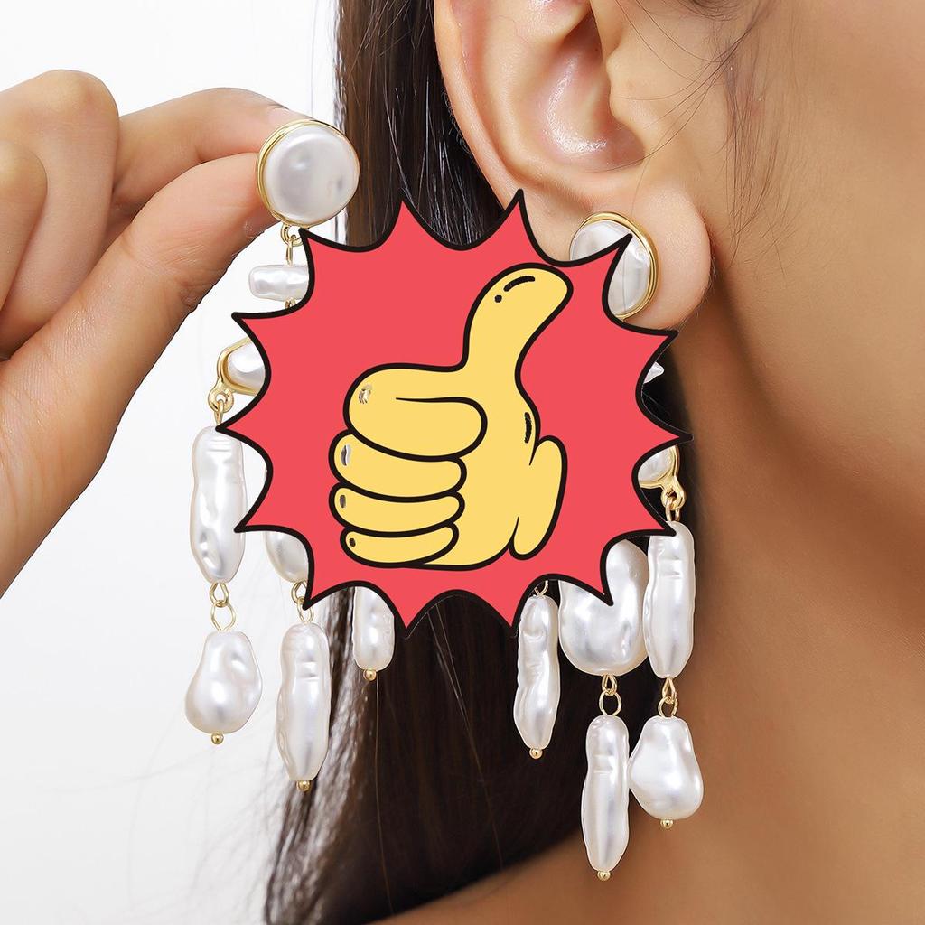 Eleganckie kolczyki z pereł barokowych: Vintage, Modny i Prosty Design dla Kobiet