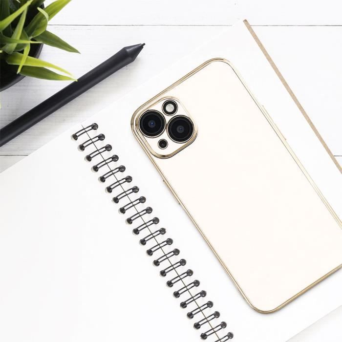 Coque de Protection - Blanc - pour iPhone 13 Pro Max - Souple - 2 Verres Trempés - Antichoc