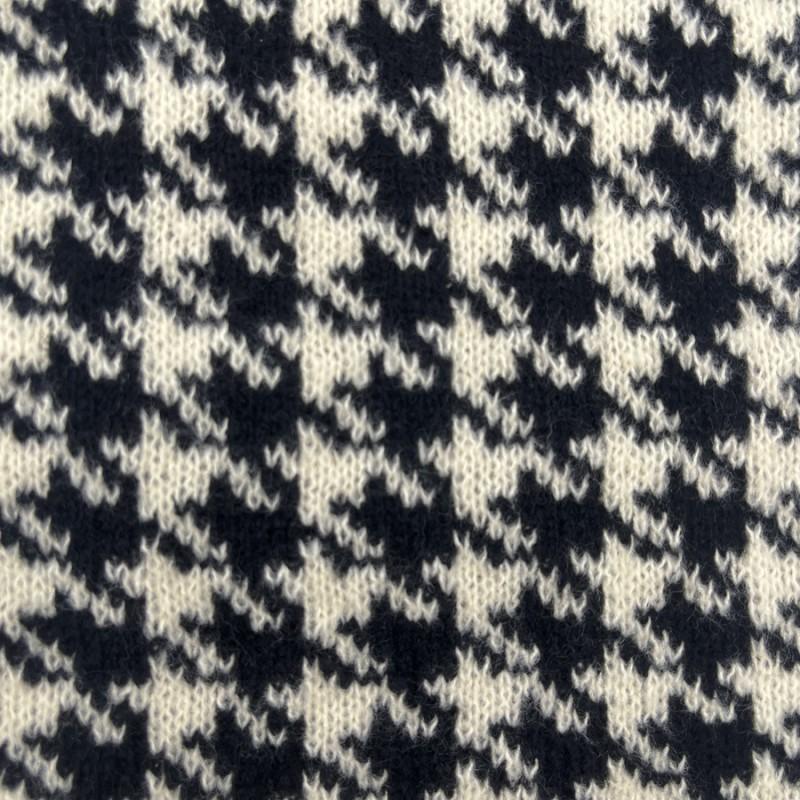 Winter Warm Double-Sided Knit Scarf In Houndstooth Thick Cozy Unisex Accessory Students Couples Stylish OL Fashion
