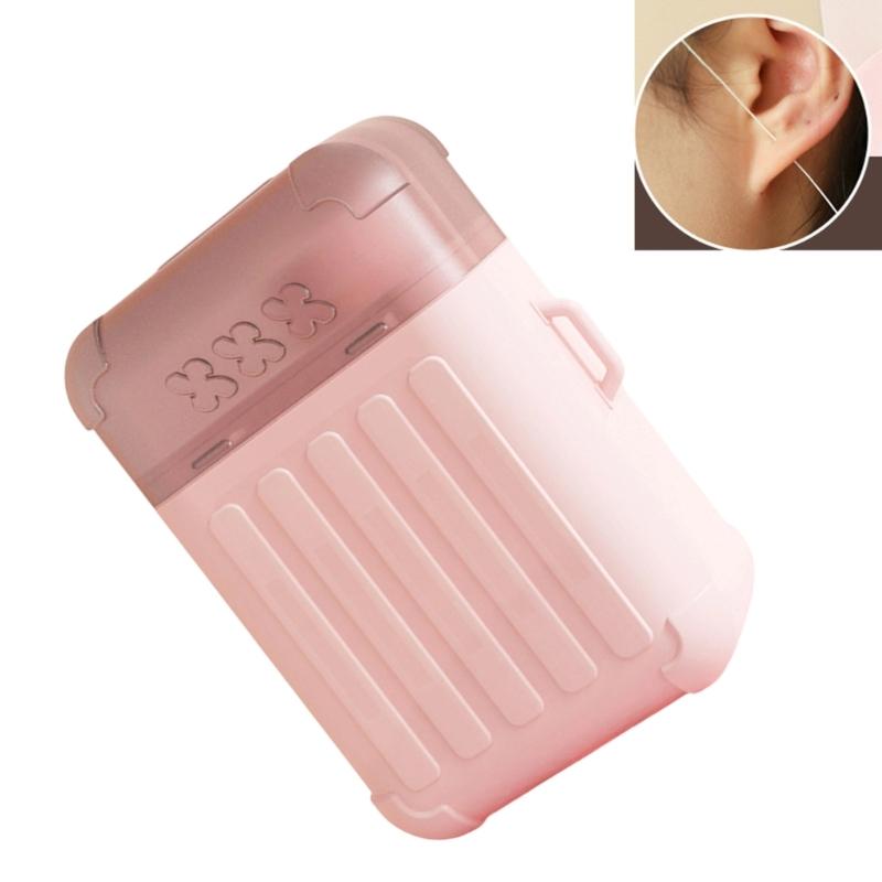 240pcs Gentle Ear Hole Cleaning Lines With Detergent Less Dispser Container For Daily Hygiene Maintenance