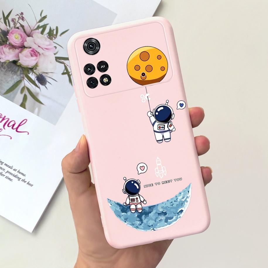 For Cover Xiaomi Poco M4 Pro 5G Phone Case Cute Astronaut Silicone Soft TPU Shockproof Funda For Xiaomi Poco M4 Pro PocoM4 Cases