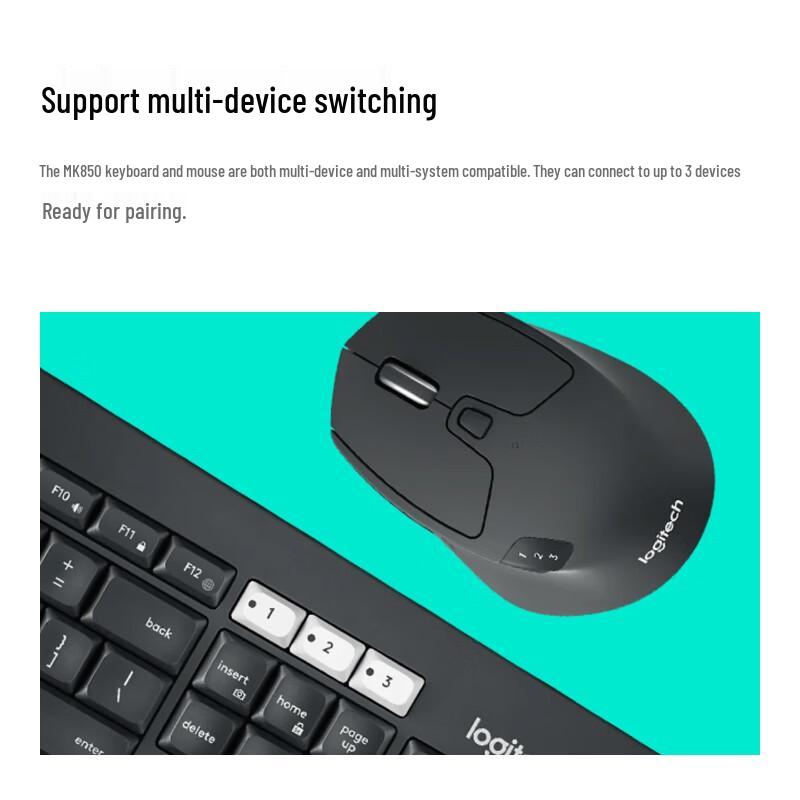 Logitech MK850 Enterprise Wireless Bluetooth Keyboard Mouse Combo
