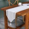 Geometric Minimalist Solid Color Table Flag with Long Hollow Tassel Tea Table TV Cabinet Cabinet Dining Table Dust Cover Cloth