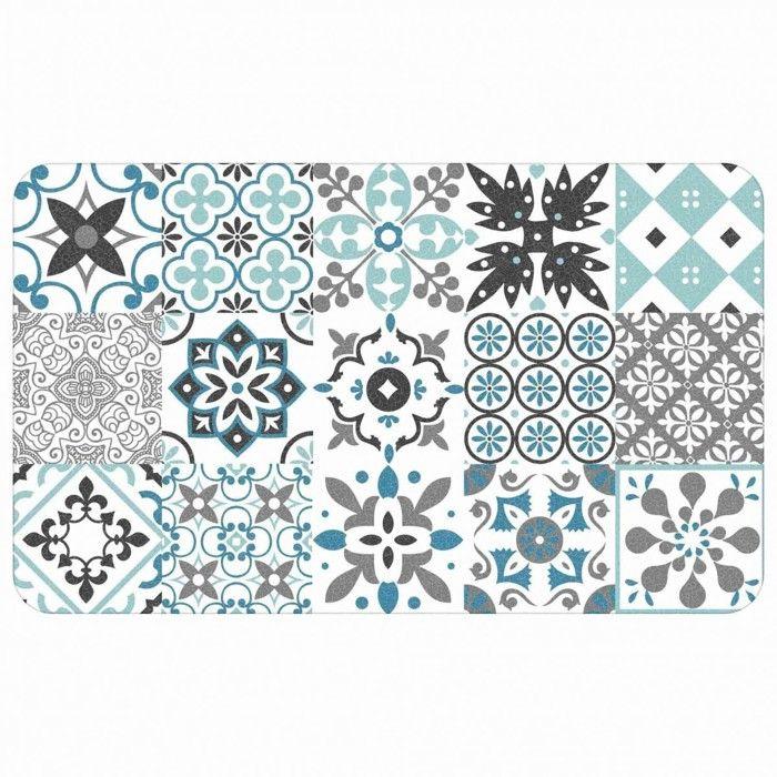 Tapis mousse Salou persane bleu