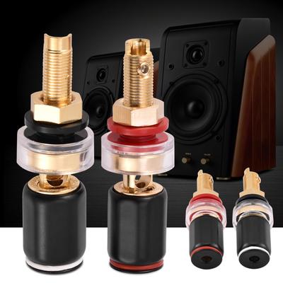 Black &Red Welding Copper Speaker Amplifier Terminal for 4mm Banana Plug 4mm Banana Plug Copper Terminal Binding Post