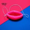 Comfortable Wearable Props Funny Red Lip Face Masque, Big Sausage Mouth Cosplay Prop, Halloween Costume Accessory Novelty Prank Lips Gag Toy for Party