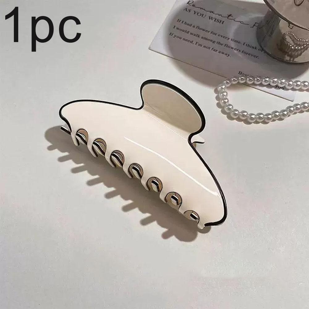 Semicircle Temperament Simple French Hair Clip Classic Black And White Large Hair Clip Hair Volume Pin Hair Accessories New