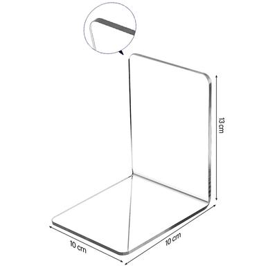 Acrylic Bookends Stand Bookshelf Desktop Decorative Storage Rack
