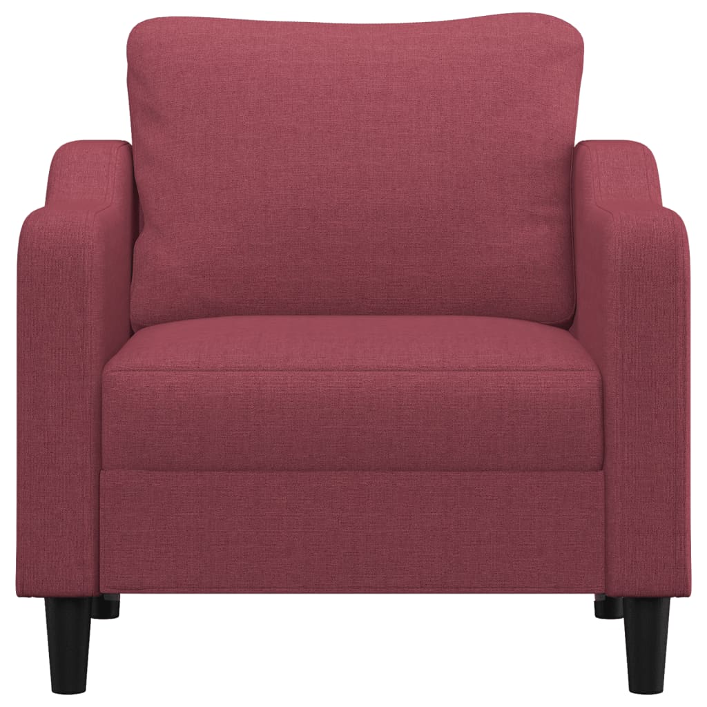 Vidaxl Fotel, Winna Czerwień, 60 Cm, Obity Tkaniną
