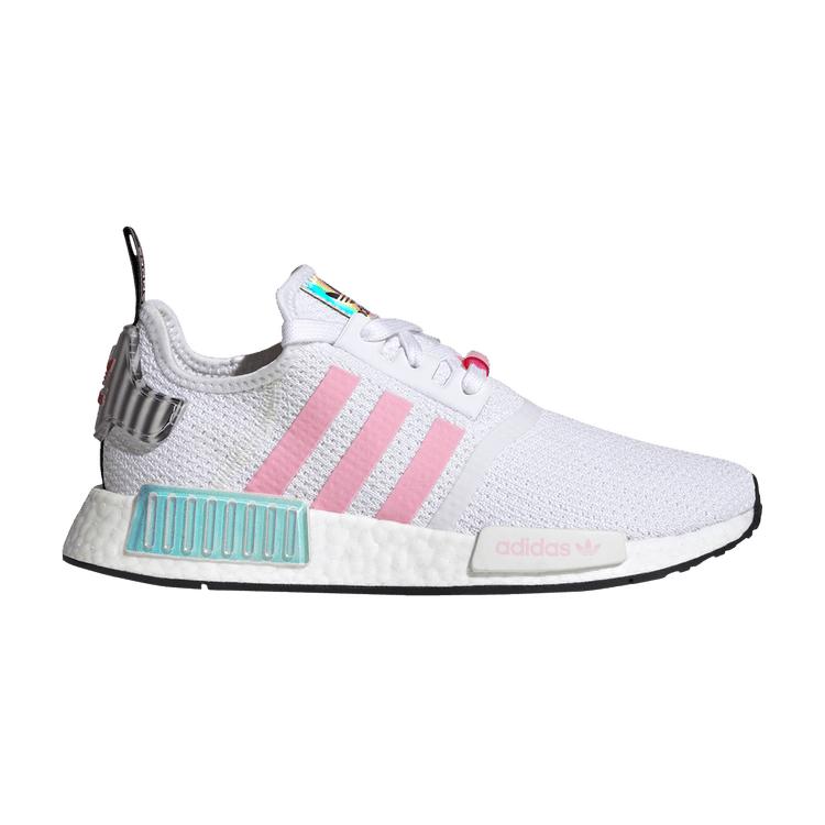 

Adidas NMD_R1 White True Pink Hologram Женские кроссовки Cloud-White Core-Black FZ3777