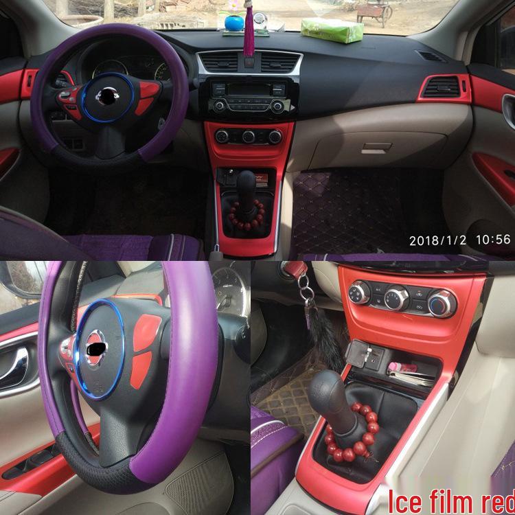 16-21 Sylphy Wnętrze Włókno Węglowe Odporne na Zarysowania Naklejki na Zmianę Biegów