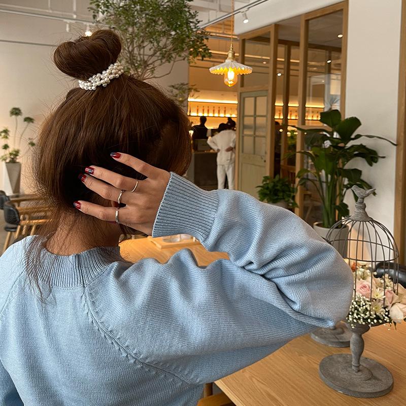 Spring and Summer Fresh, Pearl Bracelet, Headband, Bun Head, Cute, Dual-use Hair String, High Ponytail Hair Accessory