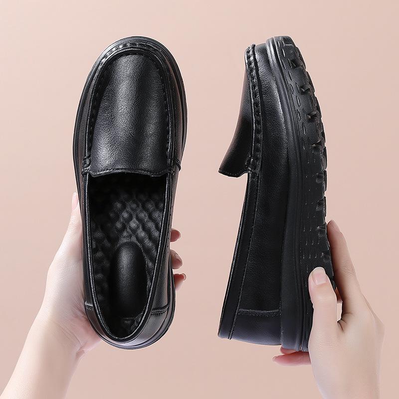 

Женские белые кожаные туфли-медсестры с перфорацией - Мягкие, дышащие и удобные для летней повседневной носки Size 41