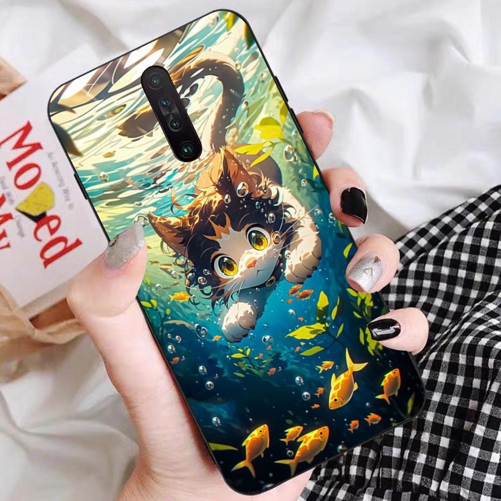 Cartoon Cute Cats Background Phone Case For Redmi 5 6 7 8 9 10 Plus Pro 6 7 8 9 A GO K20 K30 K40 Pro Plus F3 Fundas