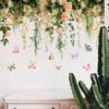 Flower Plants Wall Stickers Home Decoration Bedroom Adhesive Decals Wallpaper